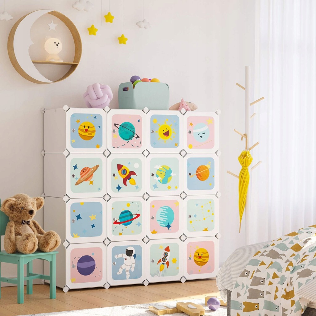 Regał organizer pudełka dziecięce Songmics 123 x 31 x 123 cm wielokolorowy - obrazek 3