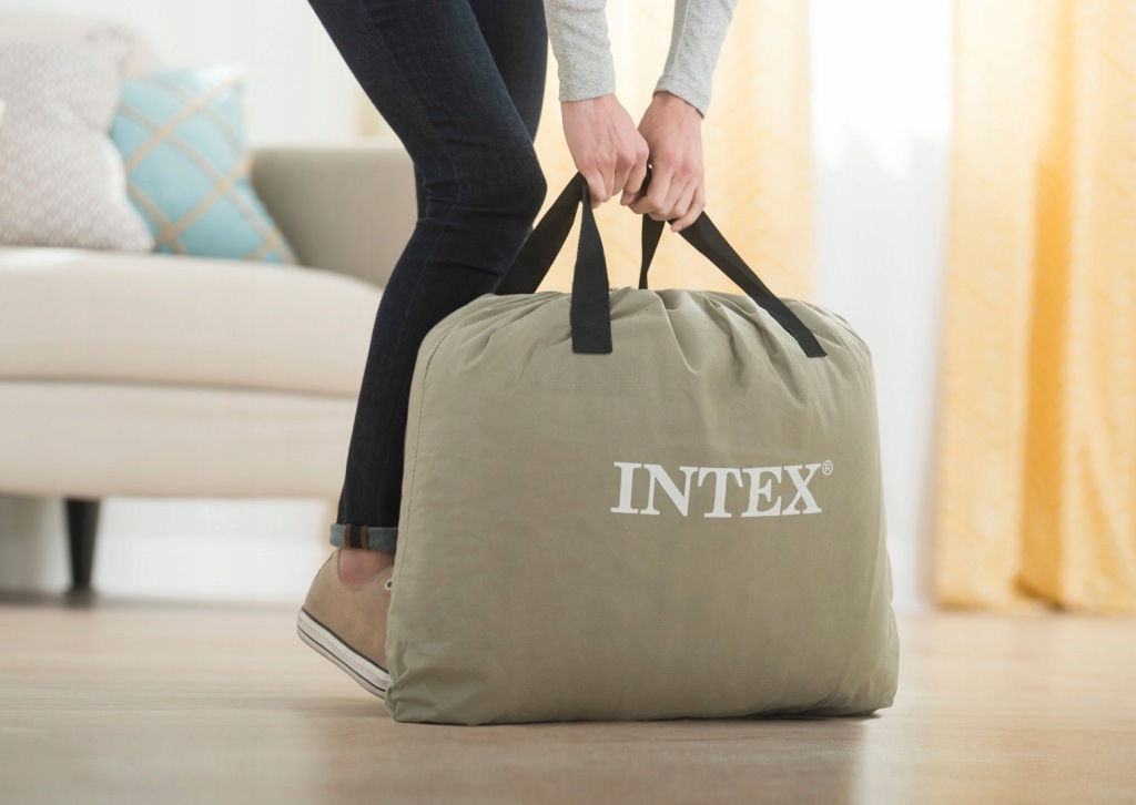 Materac dwuosobowy Intex 203 x 152 x 46 cm szary - obrazek 10