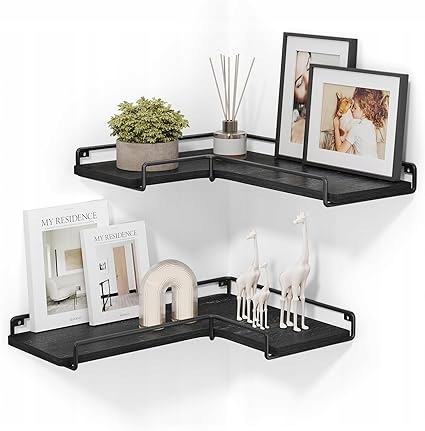 Półka drewno Songmics 40 x 29 cm czarny