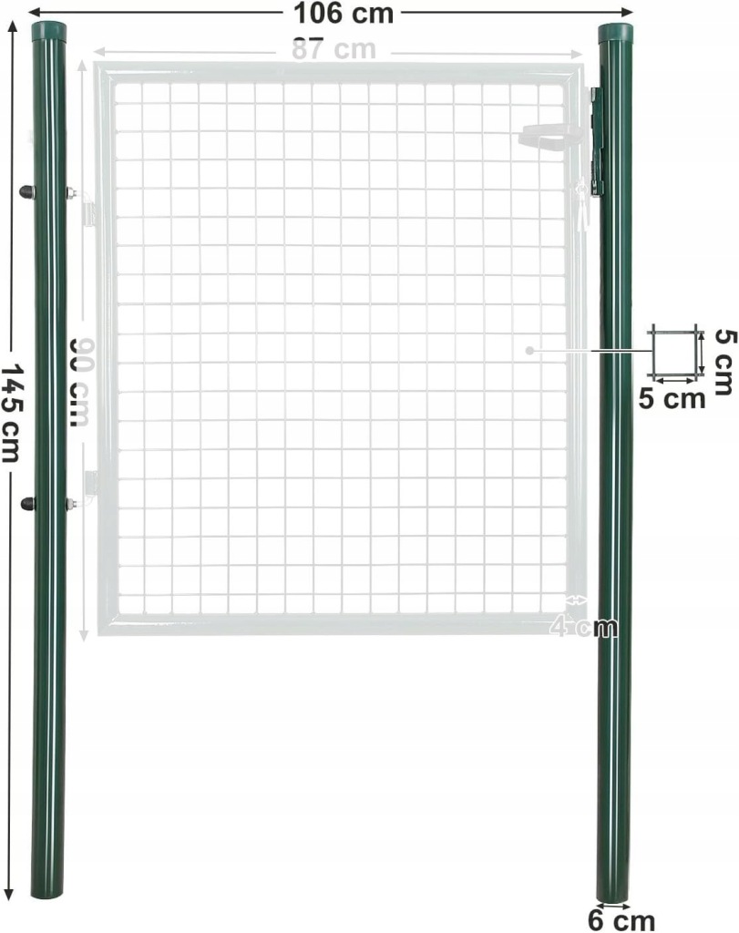 Słupki do bramki ogrodowej SONGMICS GGD150G 150 CM - obrazek 3