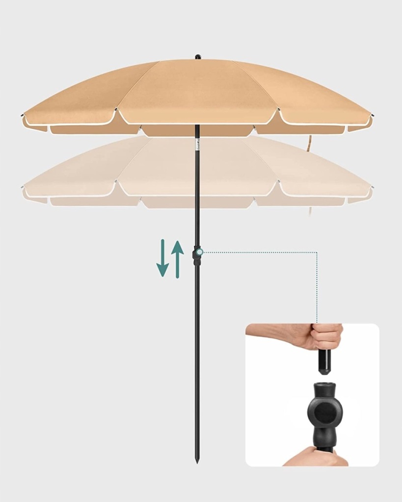 Parasol Songmics beżowy 200 x 240 cm - obrazek 9