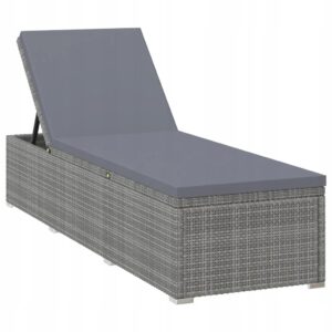 Leżak aluminium szary VidaXL