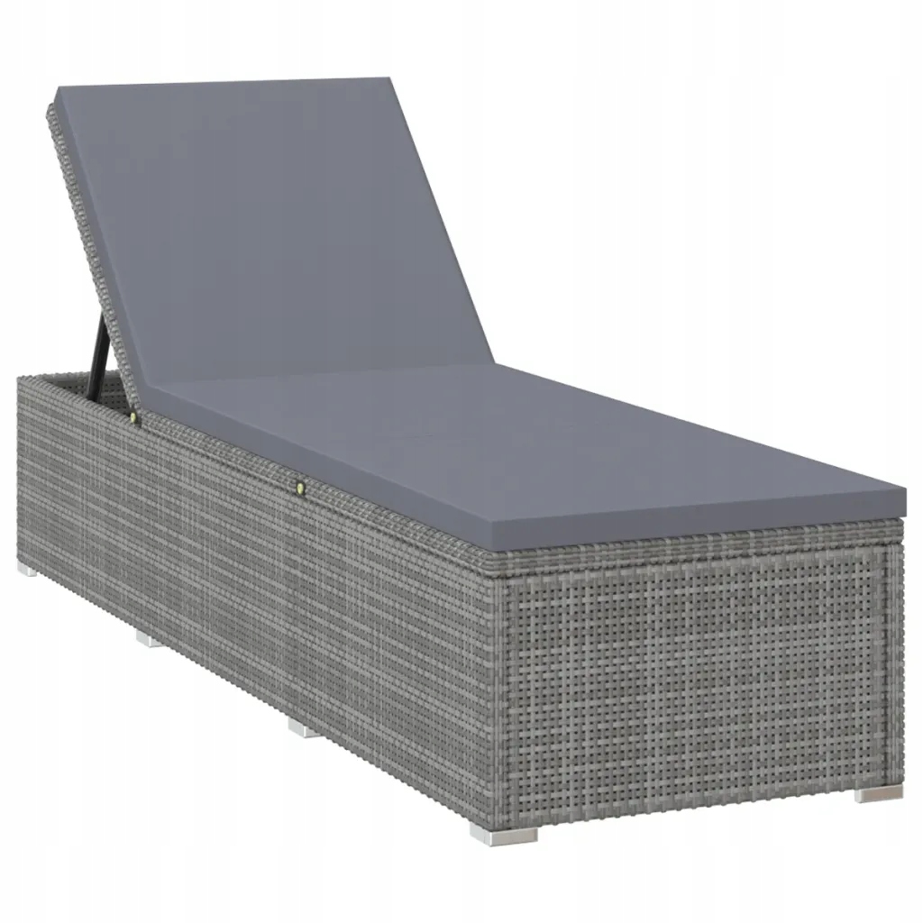 Leżak aluminium szary VidaXL