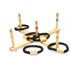 Gra zręcznościowa BS Toys - Rzut obręczą do celu, drewno, 6 lat +