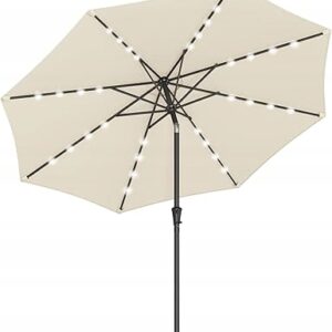 Parasol z oświetleniem Songmics beżowy 300 x 240 cm