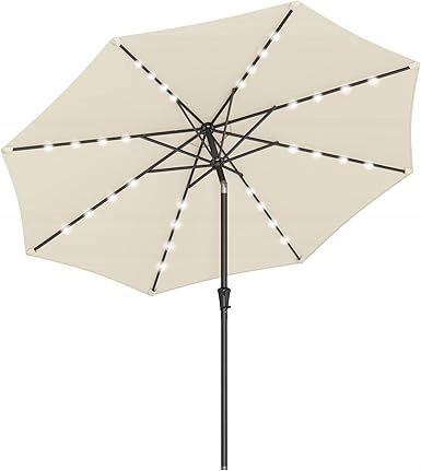 Parasol z oświetleniem Songmics beżowy 300 x 240 cm