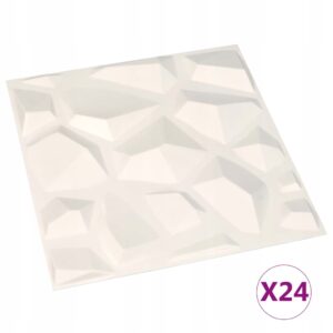 Panele ścienne 3D, 24 szt., 50x50 cm, 6 m²