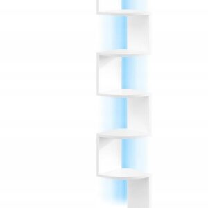 Regał Songmisc Z OŚWIETLENIEM LED 20 cm x 126 cm x 15,5 cm biały