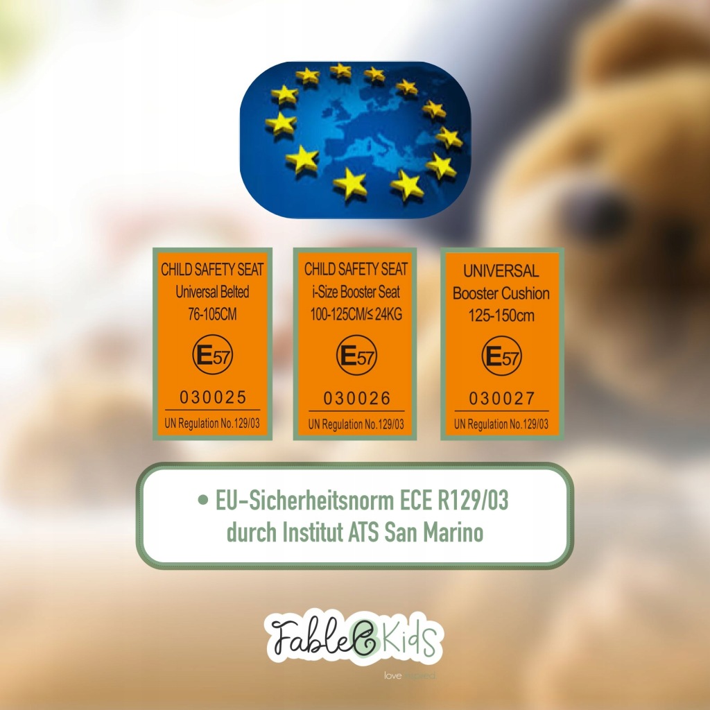 Fotelik samochodowy FableKids MIKA i-Size niebieski - obrazek 4