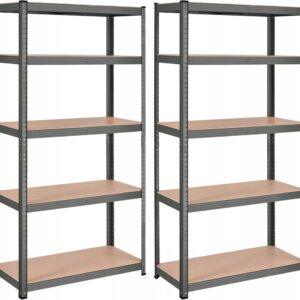 Regał magazynowy metalowy Songmics 180 x 90 x 40 cm max 175 kg na półkę