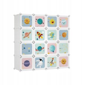 Regał organizer pudełka dziecięce Songmics 123 x 31 x 123 cm wielokolorowy