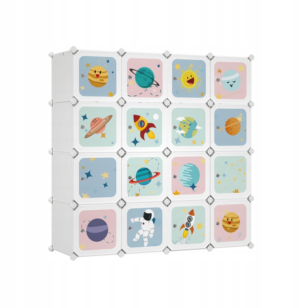 Regał organizer pudełka dziecięce Songmics 123 x 31 x 123 cm wielokolorowy