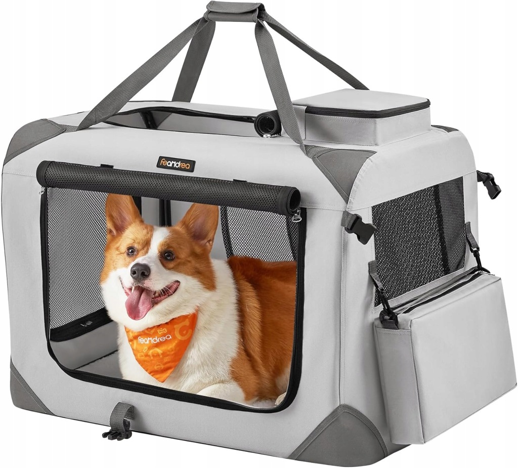 Torba transportowa tworzywo sztuczne Feandrea szary L 70 cm x 52 cm x 52 cm