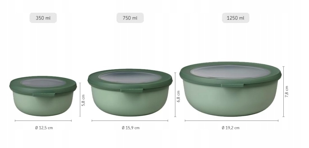 Mepal Pudełka Zestaw 3 szt. Lunchbox Hermetyczne 350/750/1250 ml - obrazek 6