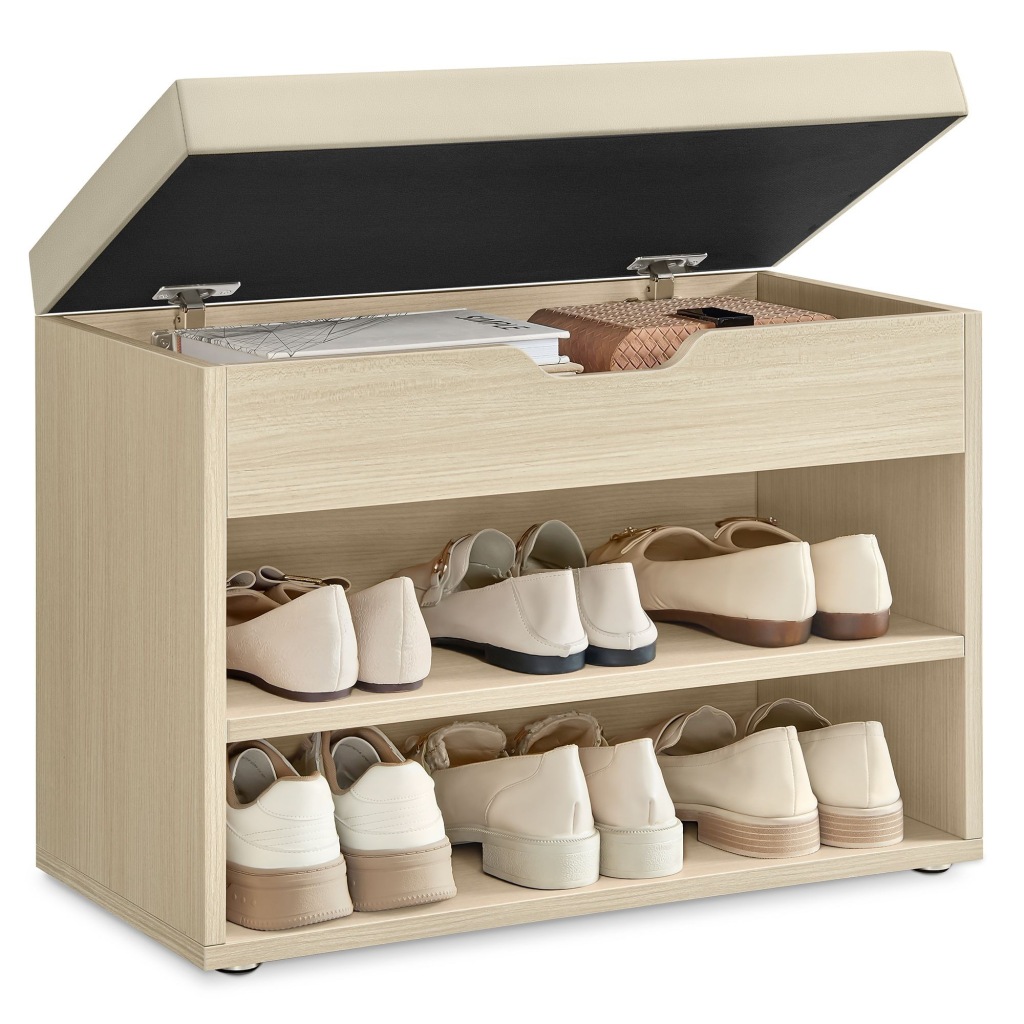Szafka na buty Songmics 60 x 44 x 30 cm odcienie beżu - obrazek 2