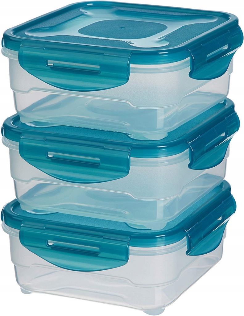 AMAZON BASICS POJEMNIKI DO PRZECHOWYWANIA ŻYWNOŚCI 3 SZT. X 0,8L
