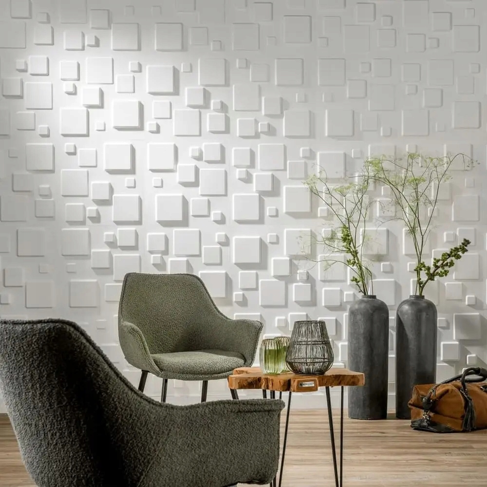 Panele ścienne WallArt 3D kwadraty 12 szt GA-WA09 - obrazek 3
