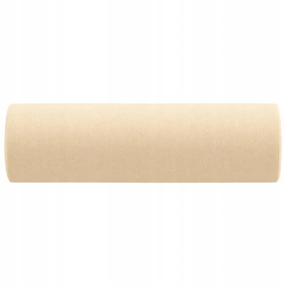 PODUSZKI OZDOBNE 2 SZT KREMOWE Ø15X50CM TKANINA - obrazek 8