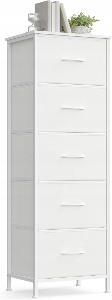 Komoda Vasagle 39,6 x 30 x 116,7cm biały białe