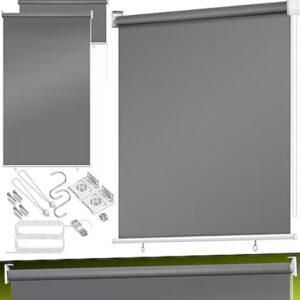 KESSER markiza balkonowa 100x240 cm szara roleta boczna wodoodporna