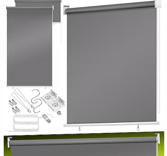 KESSER markiza balkonowa 100x240 cm szara roleta boczna wodoodporna