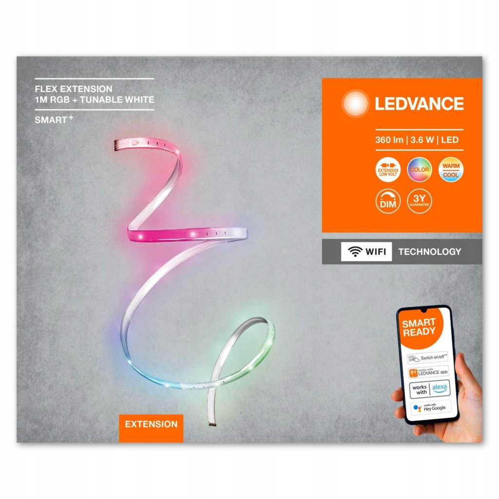 Rozszerzenie do taśmy LED Ledvance Smart+ WiFi Flex RGB+TW 3,6 W 1 m - obrazek 9