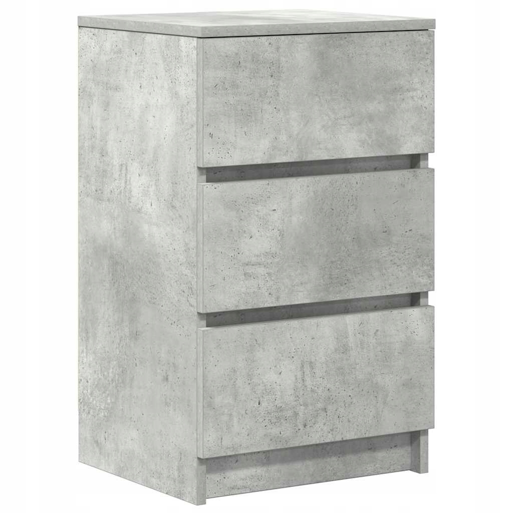 SZAFKI NOCNE Z 3 SZUFLADAMI 2 SZT. BETONOWY SZARY 39X35X65CM - obrazek 5