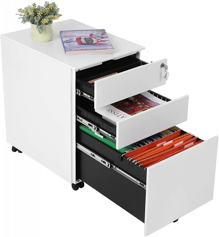 Kontener Songmics OFC60WT 39 x 60 x 52 cm biały - obrazek 3