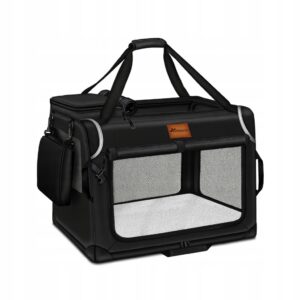 Tresko Torba transportowa dla psów i kotów 70x52x52 cm Czarna