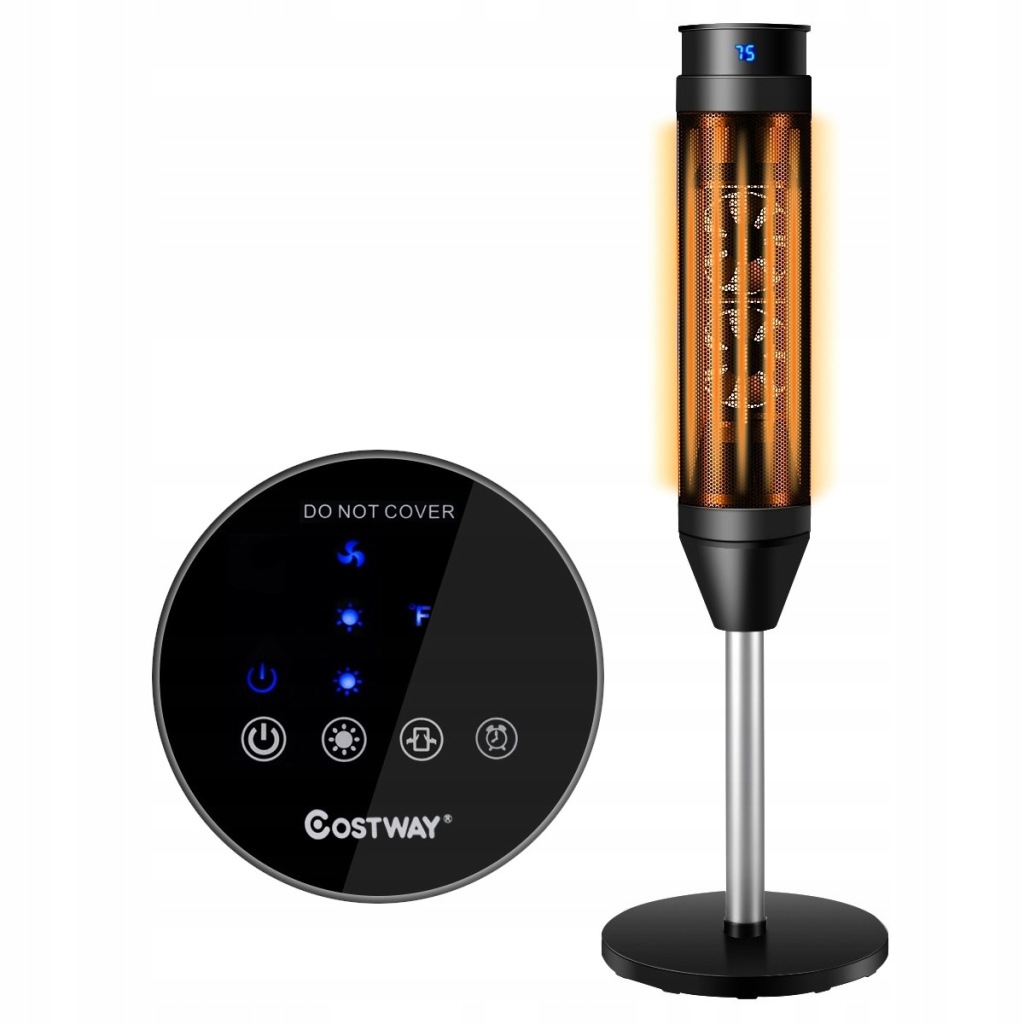 Wentylator termowentylator Costway czarny - obrazek 2