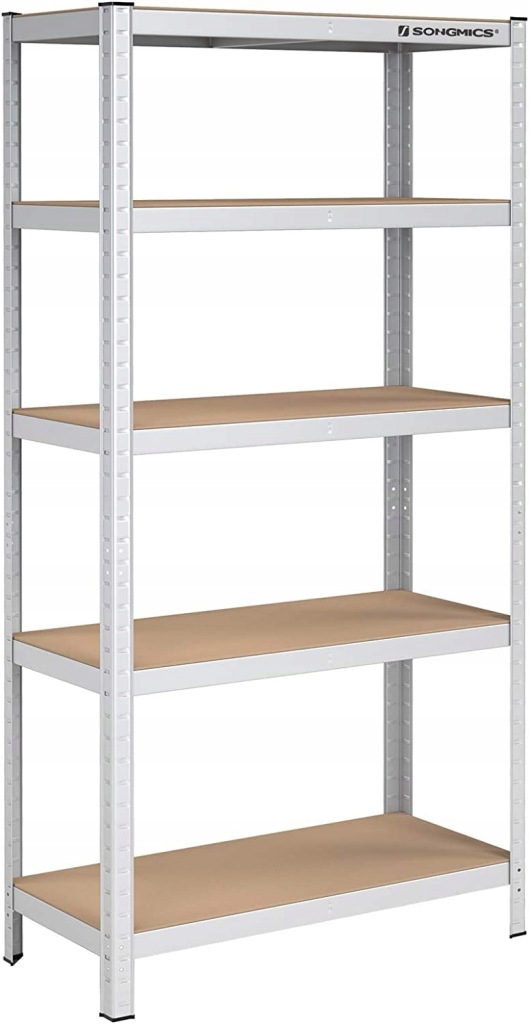 Regał magazynowy metalowy Songmics 180 x 90 x 40 cm max 175 kg na półkę