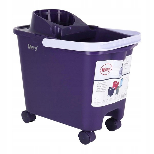 Mery wiadro na kółkach z wyciskaczem 14 l w zestawie MOP ORAZ KIJ - obrazek 3