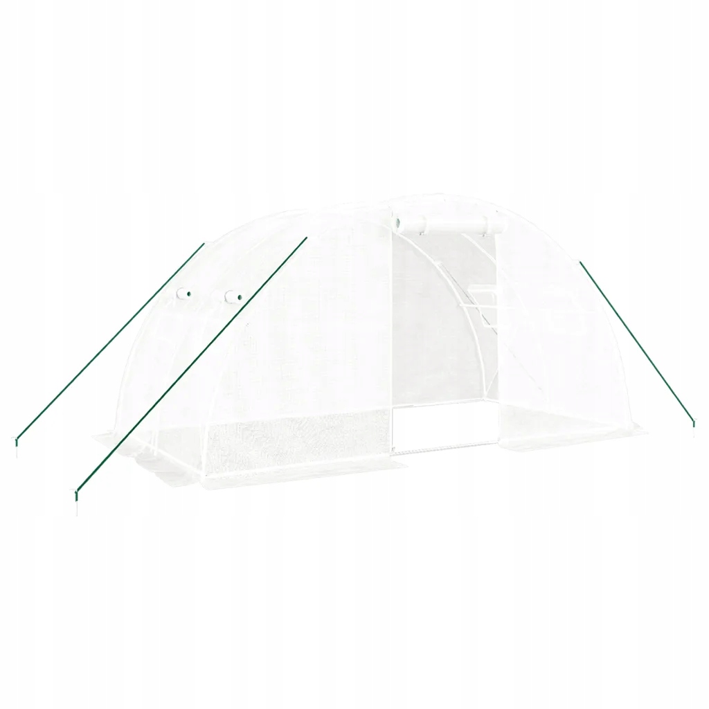Szklarnia ze stalową ramą, biała, 8 m², 4x2x2 m - obrazek 2