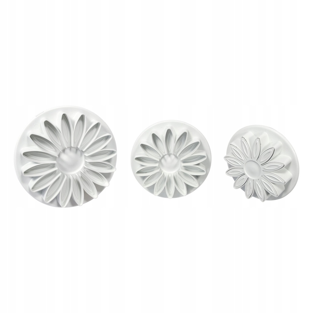 Zestaw wykrawaczy do fondantu: Margareta, Gerbera, Słonecznik S/M/L PME - obrazek 2