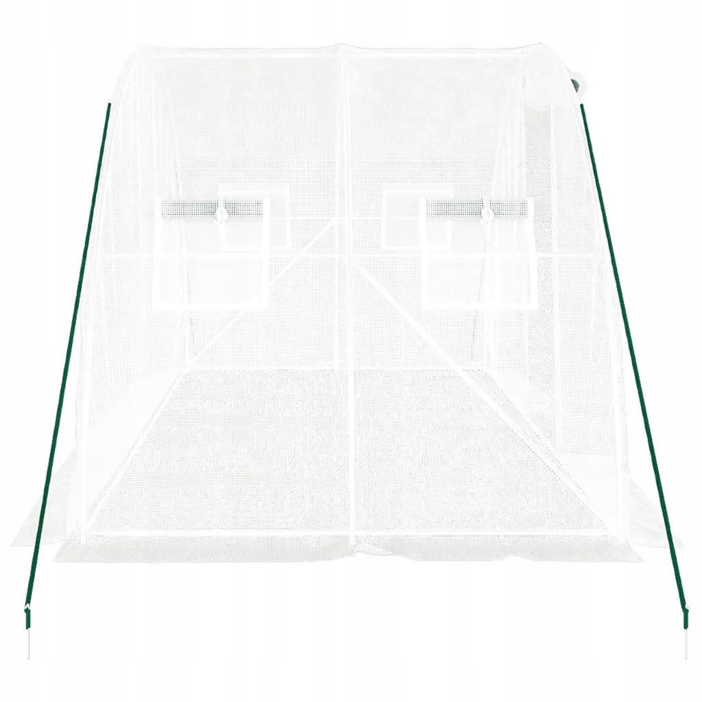Szklarnia ze stalową ramą, biała, 8 m², 4x2x2 m - obrazek 5