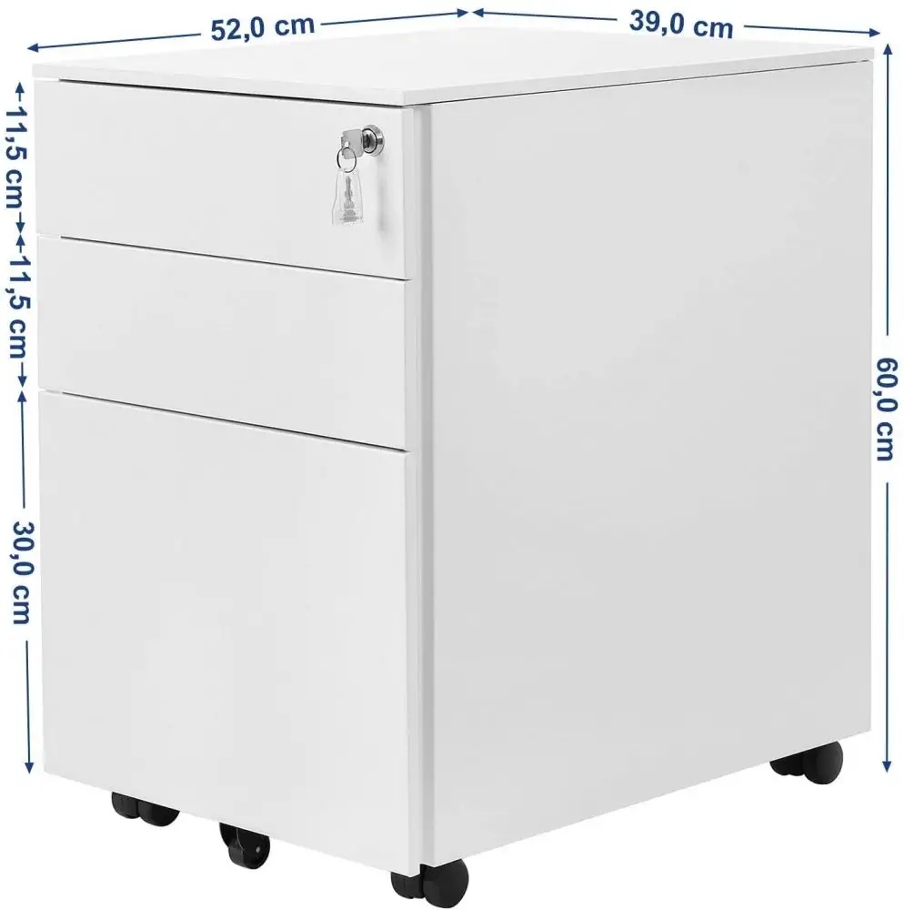 Kontener Songmics OFC60WT 39 x 60 x 52 cm biały - obrazek 2