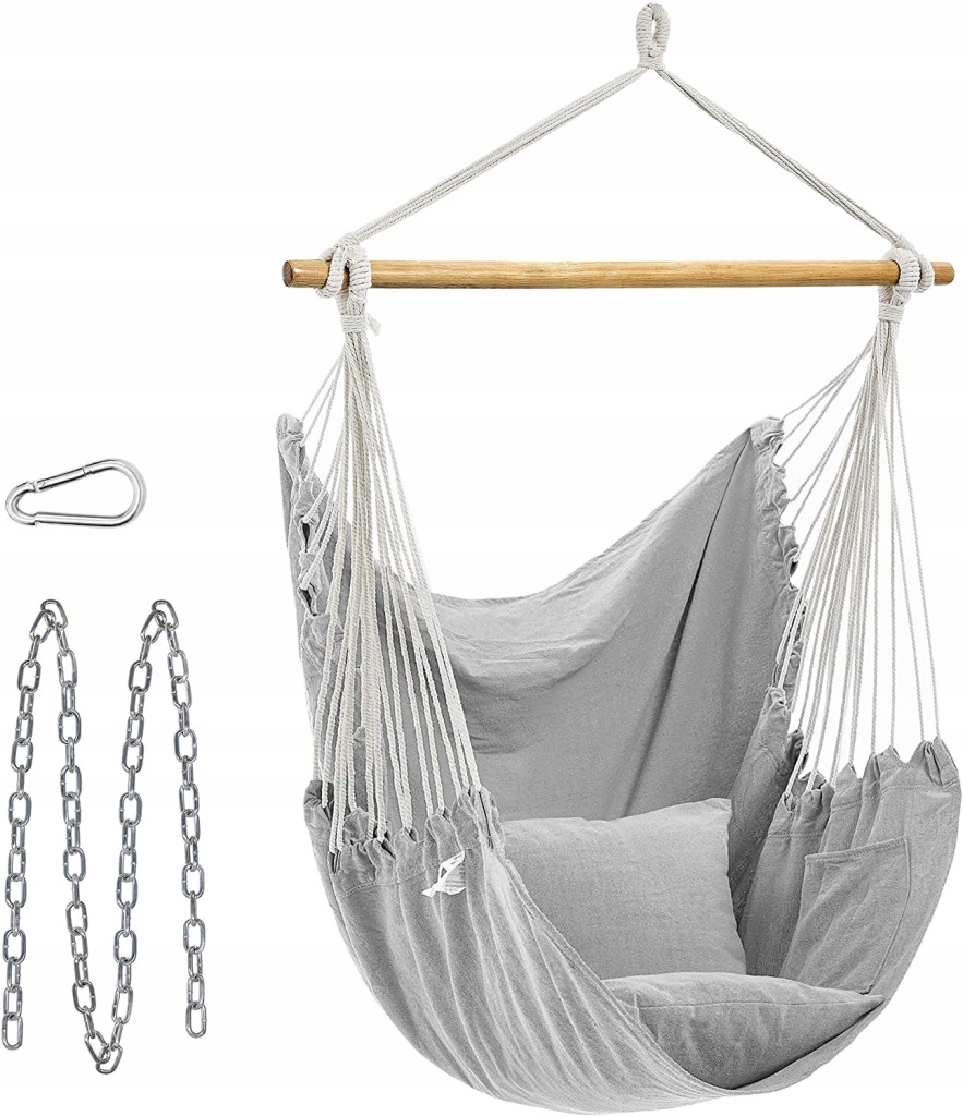 Fotel wiszący wolnostojący Songmics 50 cm 150 kg - obrazek 2