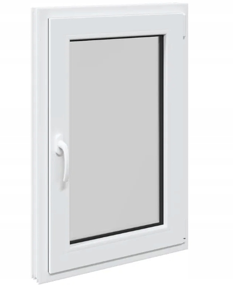 Okno piwniczne vidaXL RISOR 60x80 cm uchylno-rozwierne DIN prawe białe