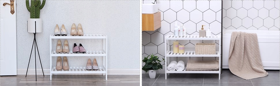 Szafka na buty Songmics 70 x 55 x 26 cm biały - obrazek 8