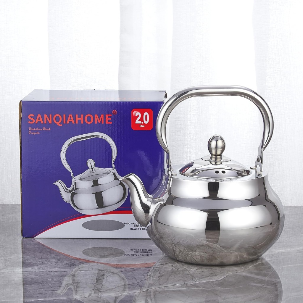 Czajnik do Herbaty z Zaparzaczem Stalowy SANQIAHOME 2L Indukcja - obrazek 5