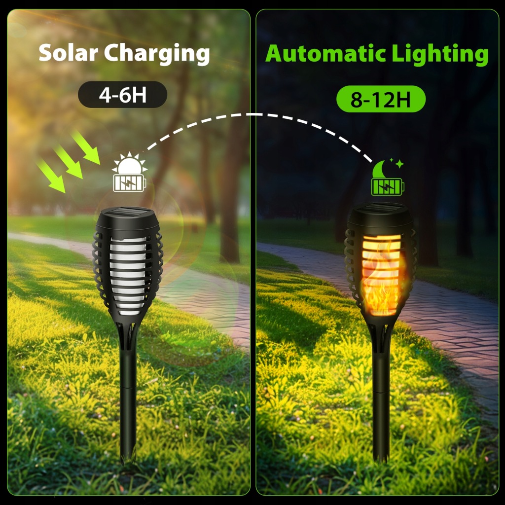 6x LAMPA SOLARNA OGRODOWA POCHODNIA OGIEŃ EFEKT OZDOBNA 2700K IP44 Aigostar - obrazek 3