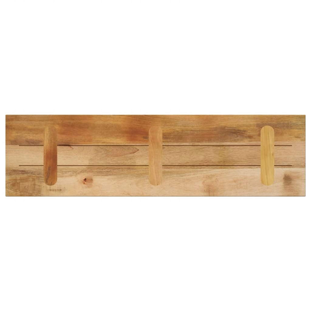 Blat do stołu, 100x20x2,5 cm, prostokątny, surowe drewno mango - obrazek 5