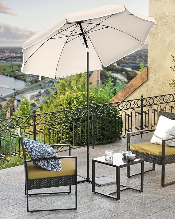 Parasol Songmics beżowy 200 x 240 cm - obrazek 3