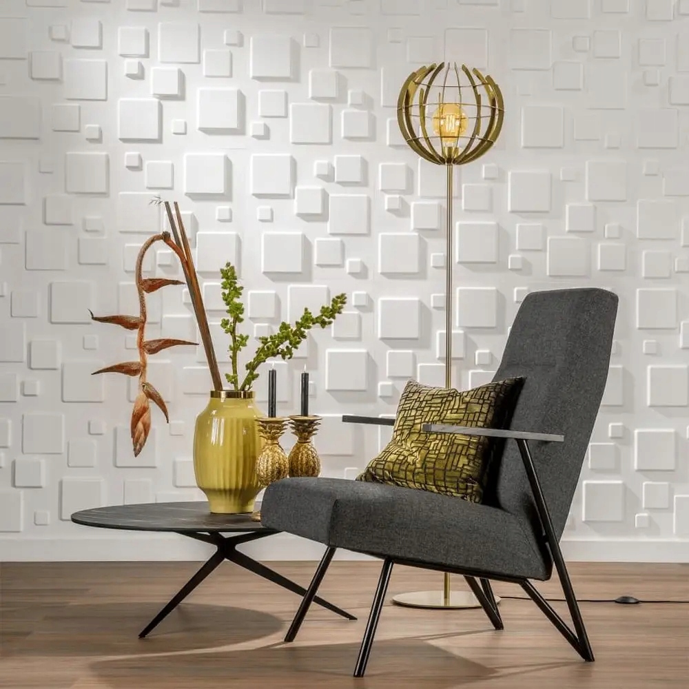 Panele ścienne WallArt 3D kwadraty 12 szt GA-WA09