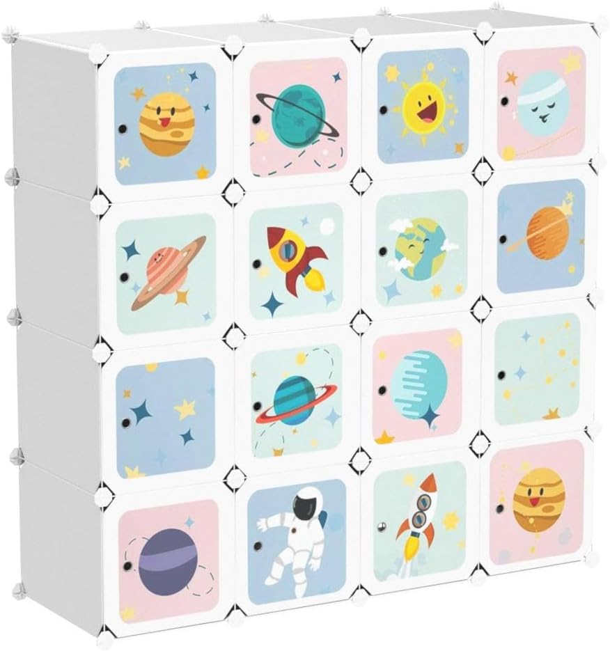 Regał organizer pudełka dziecięce Songmics 123 x 31 x 123 cm wielokolorowy - obrazek 10