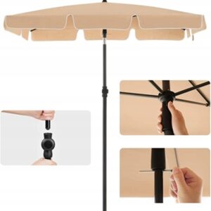 Parasol Songmics beżowy 200 x 240 cm