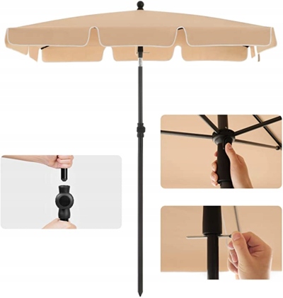 Parasol Songmics beżowy 200 x 240 cm