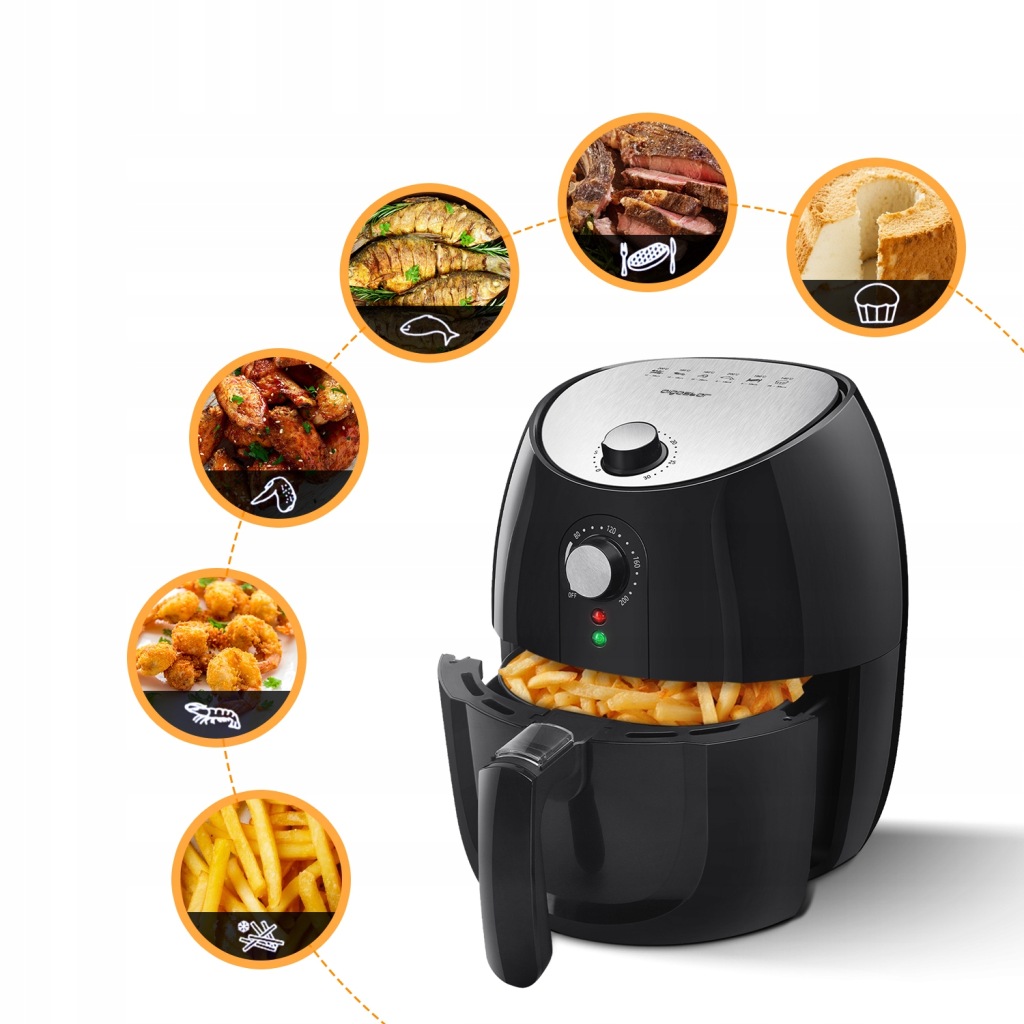 Frytkownica beztłuszczowa Aigostar 30IBO 1500 W 3,5 l - obrazek 6