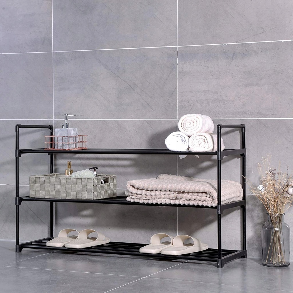 Szafka na buty, regał, Songmics LSA303B02 92 x 55 x 30,5 cm czarny - obrazek 7