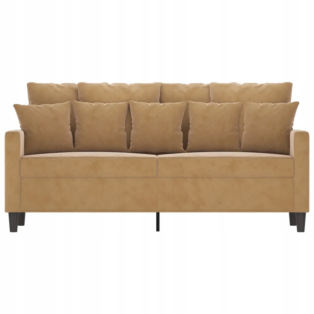 VidaXL Sofa 2-osobowa, brązowa, 140 cm, tapicerowana aksamitem